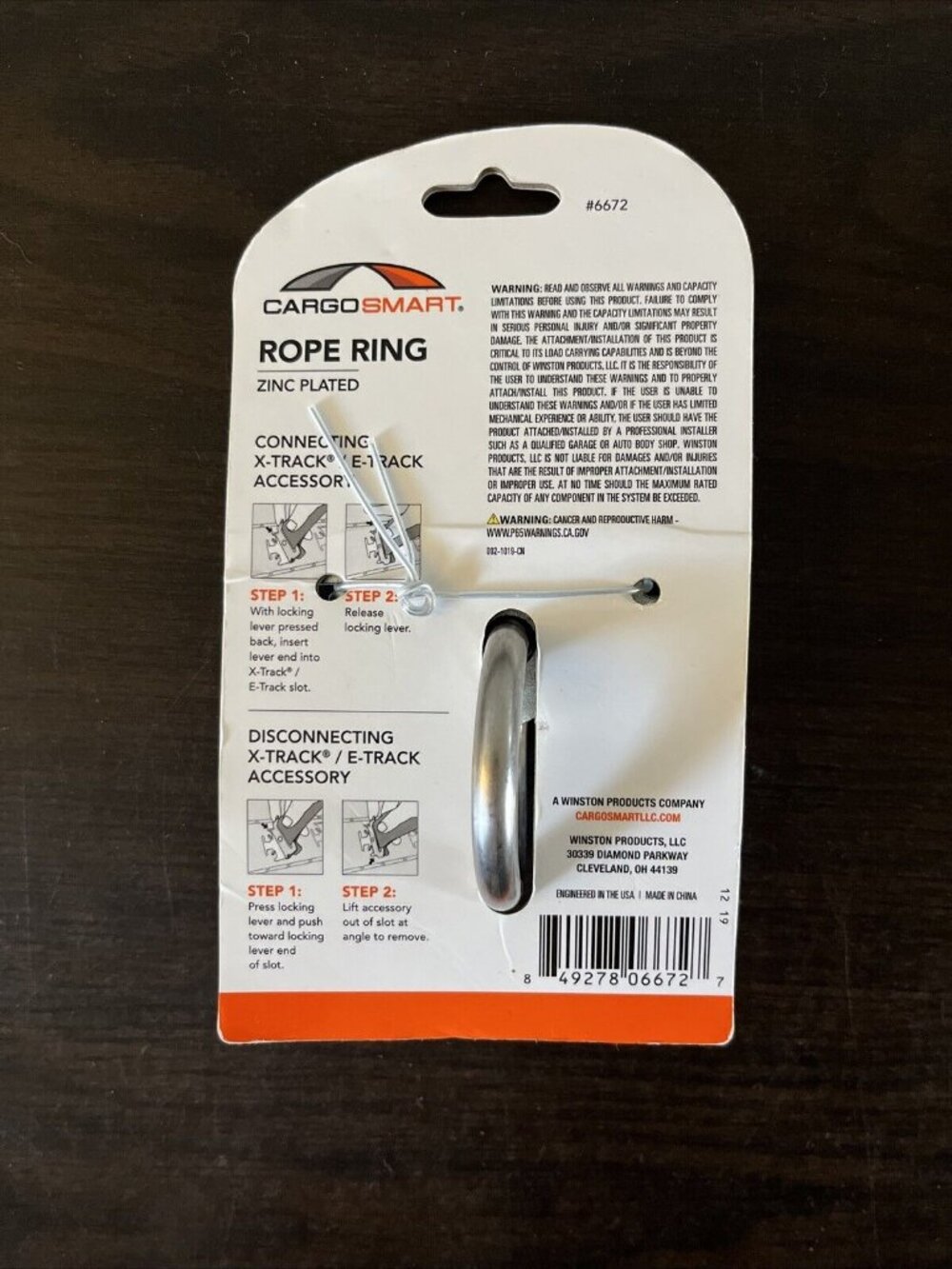 3 For $6 NWT Cargo Smart Rope Ring Compatible With X-Track & E-Track Rails - Picture 3 of 3